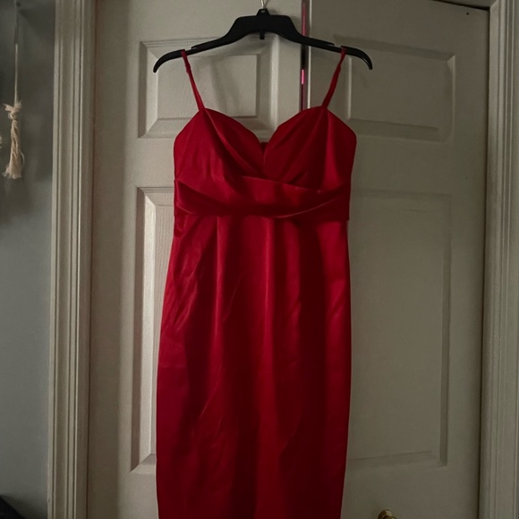 Vintage Red Cocktail Dress - Picture 2 of 4
